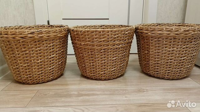 Набор кашпо из экоротанга