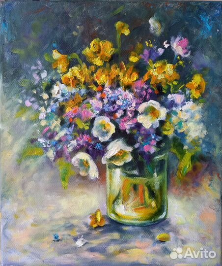 Осенний букет, картина маслом