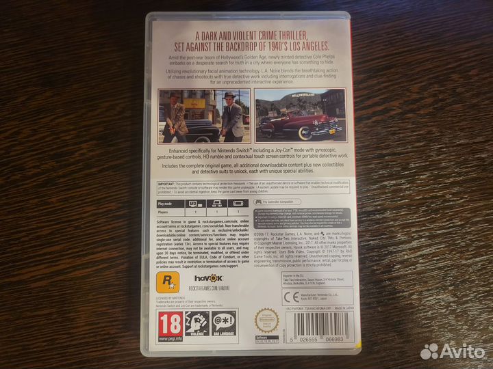 L. A. Noire Nintendo Switch