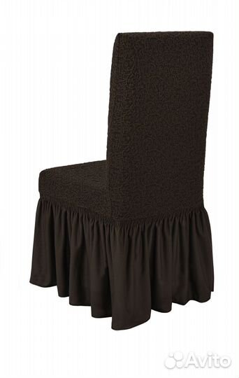 Чехол на стул со спинкой универсальный, Кофе