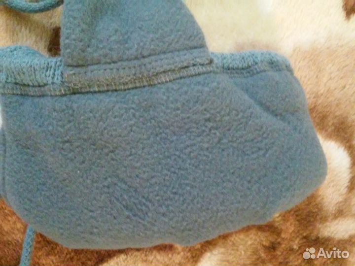 Новая шапка на флисе с шарфом, р. 50