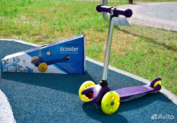 Самокат Kreiss детский трехколесный новый