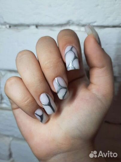 Маникюр с покрытием гель лак, коррекция