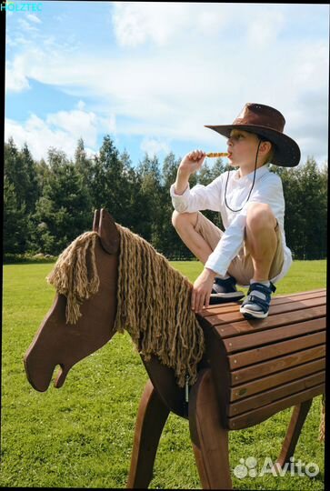 Игровая Фигура для улицы. Деревянная Лошадка