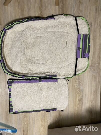 Зимний конверт в коляску на овчине до 3 лет