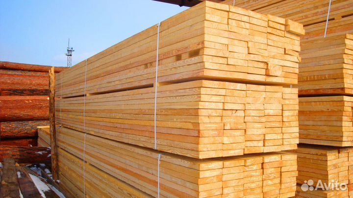 Обрезная доска лиственница 25х100х6000мм