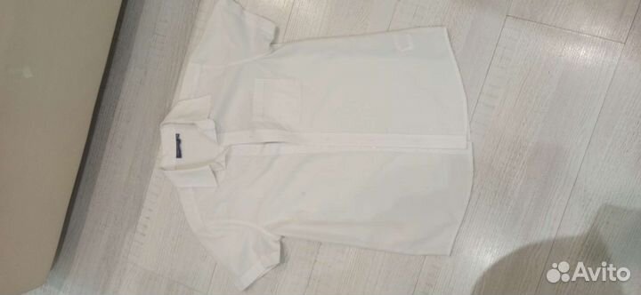 Рубашка белая на мальчика 140