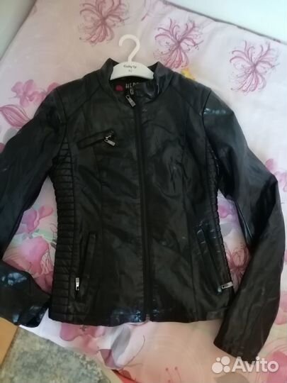 Кожаная ветровка детская на 9-10 лет