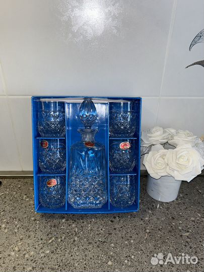 Набор для виски, хрусталь, Bohemia новый