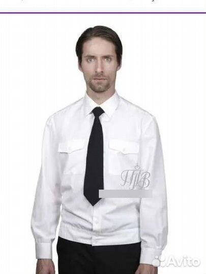 Белая военная рубашка для мужчин и женщин