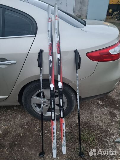 Беговые лыжи 150 с палками 110 и ботинками