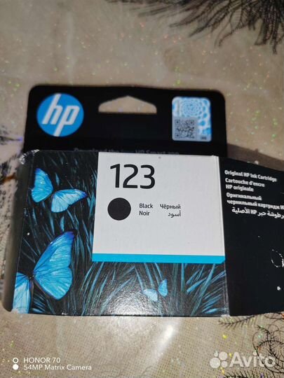 Картридж hp 123 черный