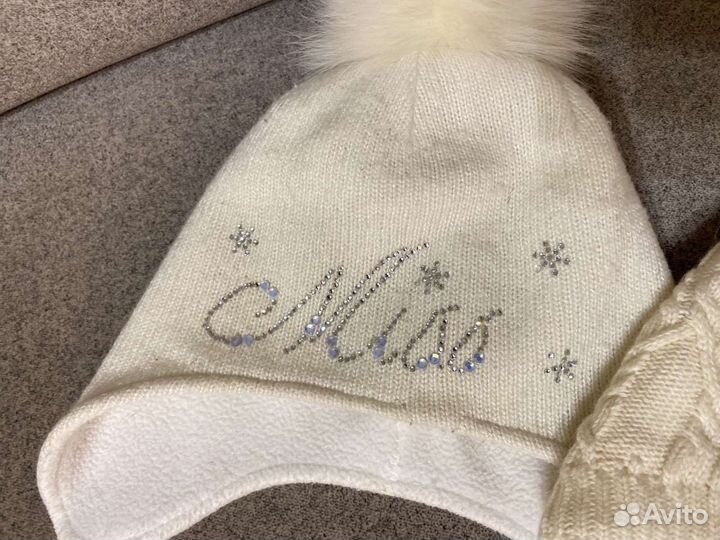 Шапочки на девочку 48 размер (2-3 г)
