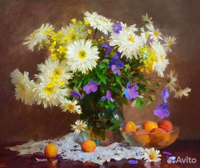 Картина маслом на холсте цветы