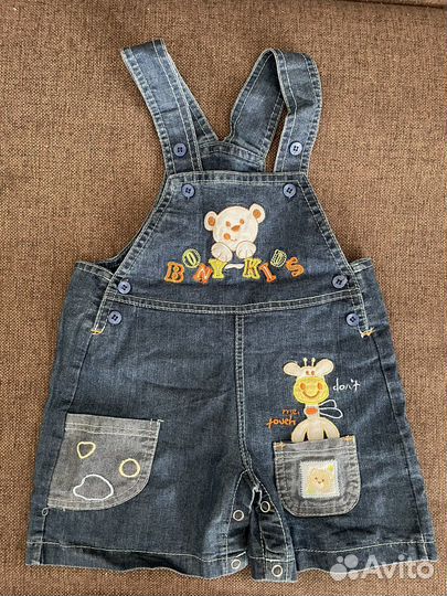 Джинсовые шорты для мальчика 80