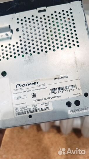 Автомагнитола pioneer MVH-AV185
