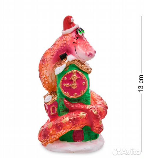 Фигурка гипсовая Змея на часах A2174378