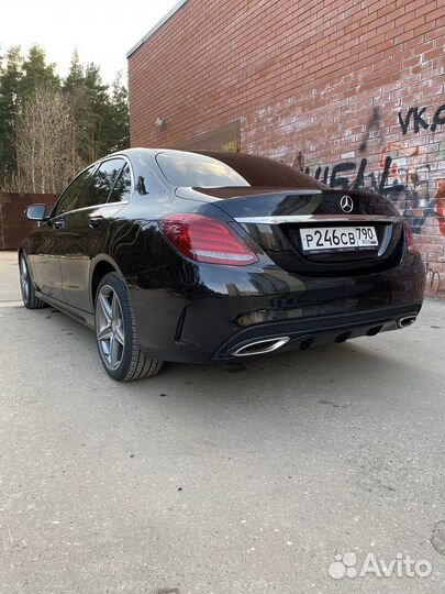 Диффузор на задний бампер w205