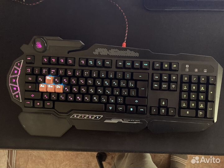 Игровой комплект мышь + коврик + клавиатура