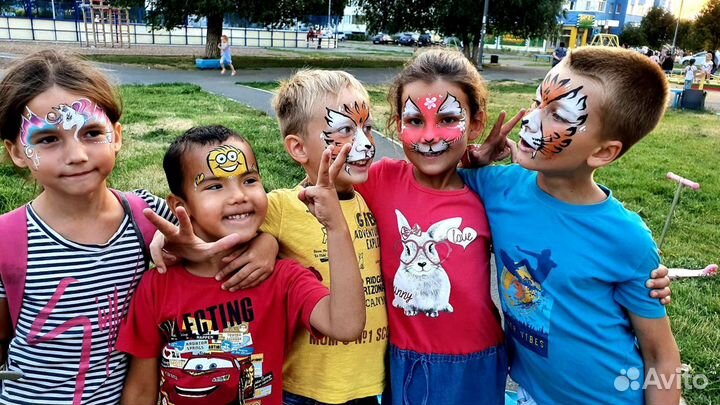 Аквагрим, блеск-тату, мастер-класс