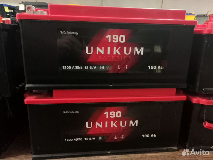 Аккумулятор unikum 190Ah 1200A Болт