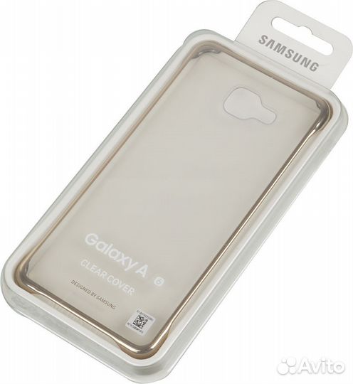 Клип-кейсClear Cover для samsung A5 (2016) золотой