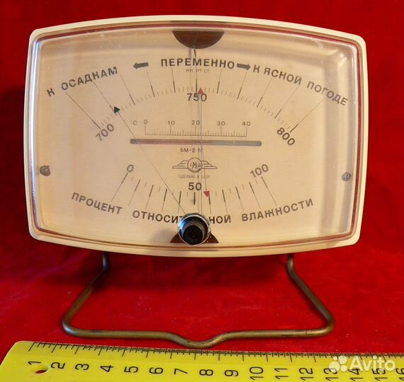 Метеостанция СССР, барометр, гигрометр, термометр