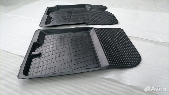 Коврики Киа Рио и Хендай Солярис резиновые перед