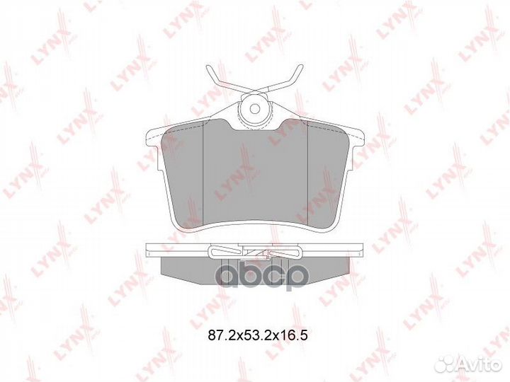 Колодки задние lynxauto BD-6113 citroen Berling