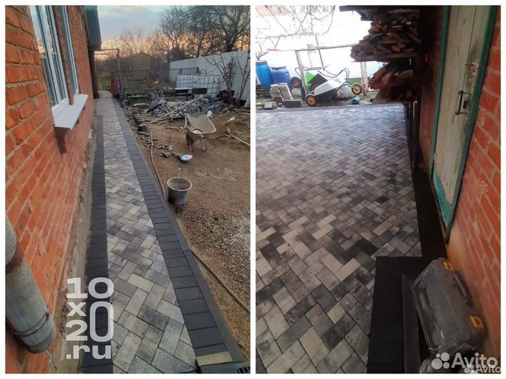 Тротуарная плитка, газонная решетка, бордюры