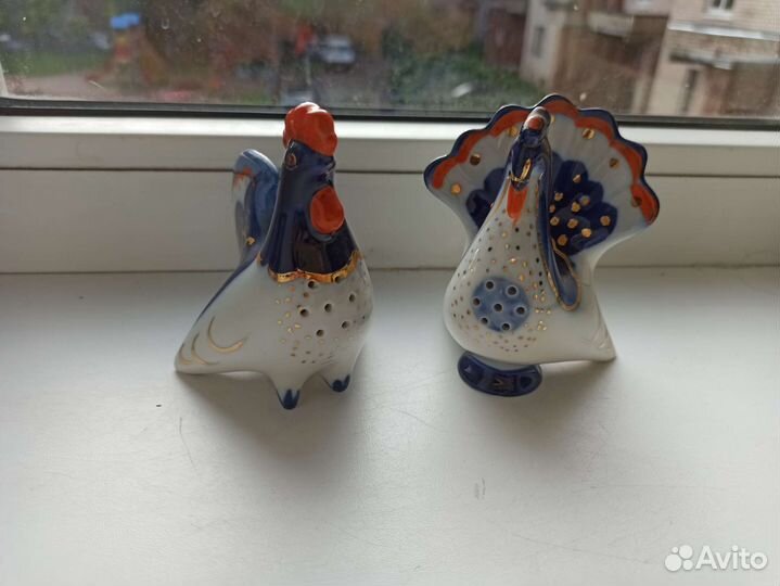 Фарфоровые статуэтки индюк лфз СССР