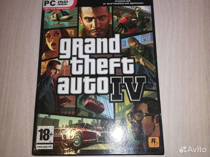 Диск с игрой на пк GTA 4