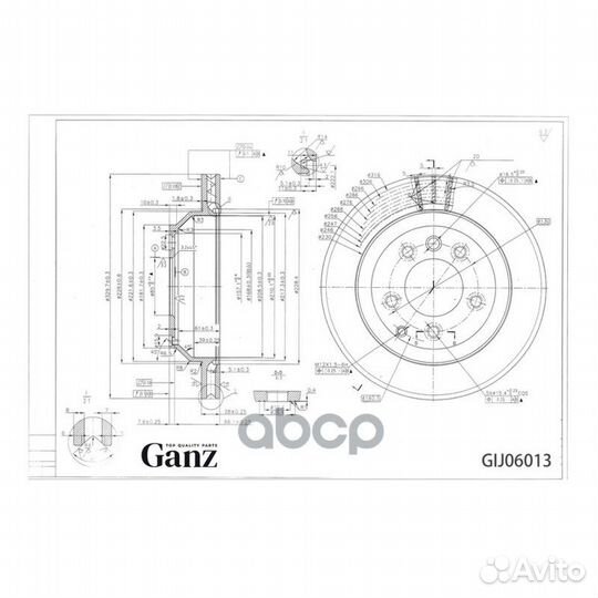 Диск тормозной задний GIJ06013 ganz