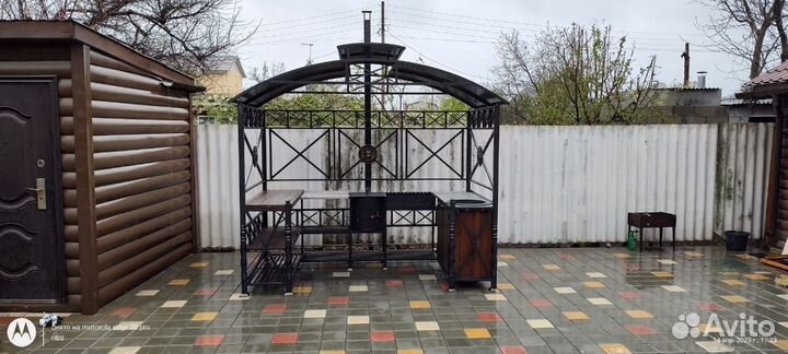 Мангал 4 мм с крышей № 0270/436