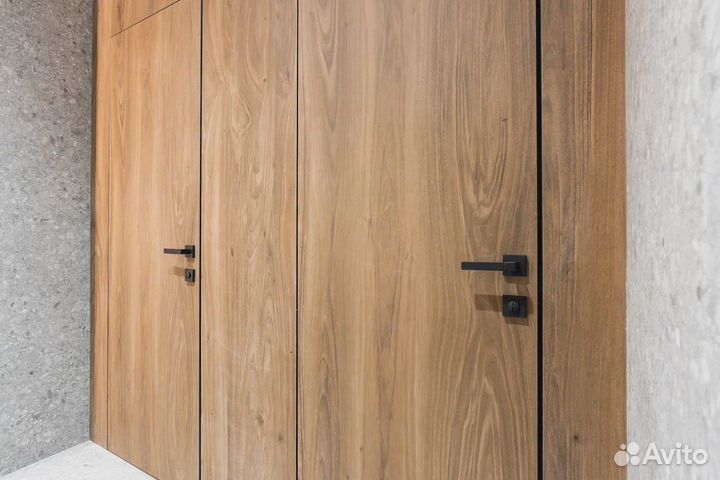 Изготовление шпонированных дверей высота до 2,8м