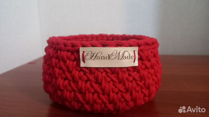 Корзина вязаная