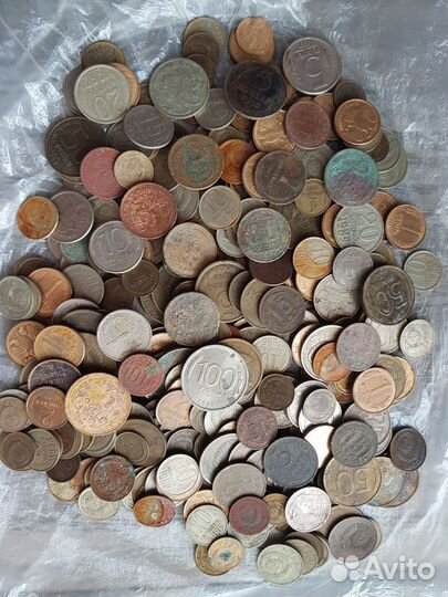 Монеты СССР и РФ (около 330 шт) года 1924-1993