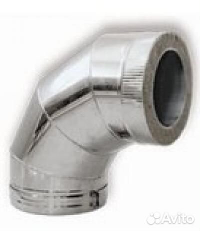 Колено с изоляцией, Д 200/400 мм, 90 гр, н+н, aisi