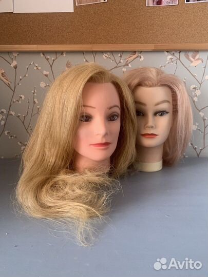 Манекен голова с натуральными волосами Nicole