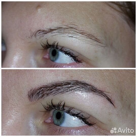 Микроблейдинг бровей, волосковая техника