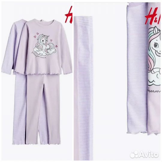 Пижама для девочки H&M, C&A (германия), 92-134/140