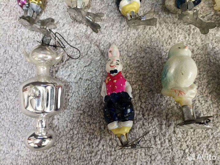 Елочные игрушки СССР на прищепке