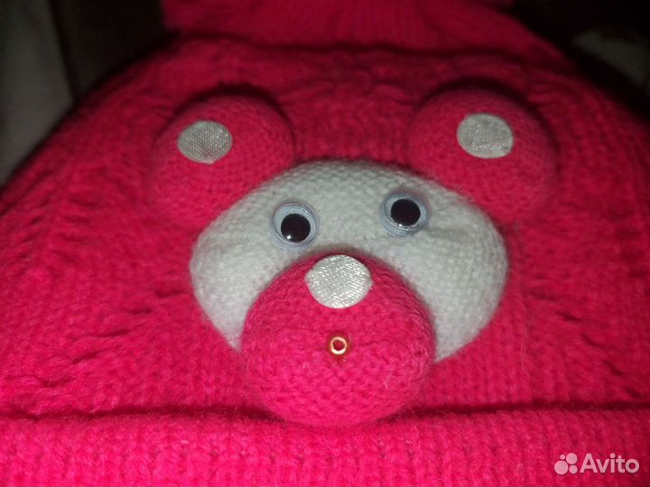 Комплект Шапка+шарф. Для новорожденных