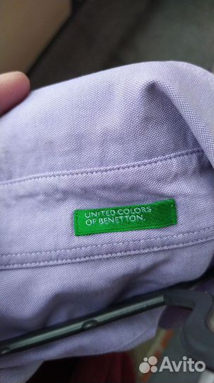 Рубашка Benetton. Разм. М. Лен