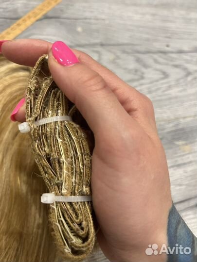 Волосы на заколках натурал мелированные