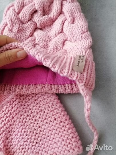 Комплект шапка, снуд и варежки