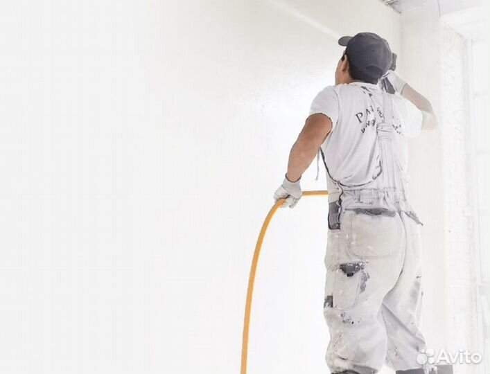 Покраска стен и потолков. Механизированная покраска