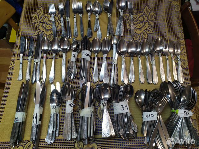 Нержавейка вилки ложки ножи СССР
