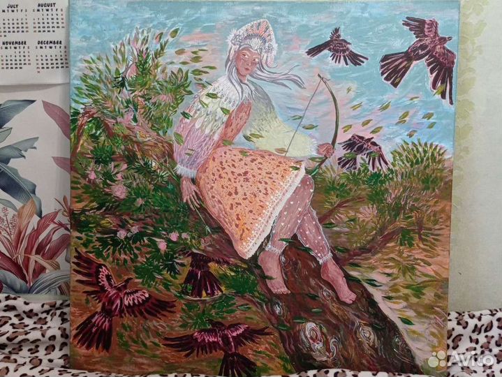 Картина акрилом на холсте большая