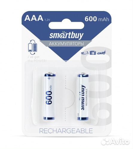 Акб AAA 600mAh SmartBuy 2 шт